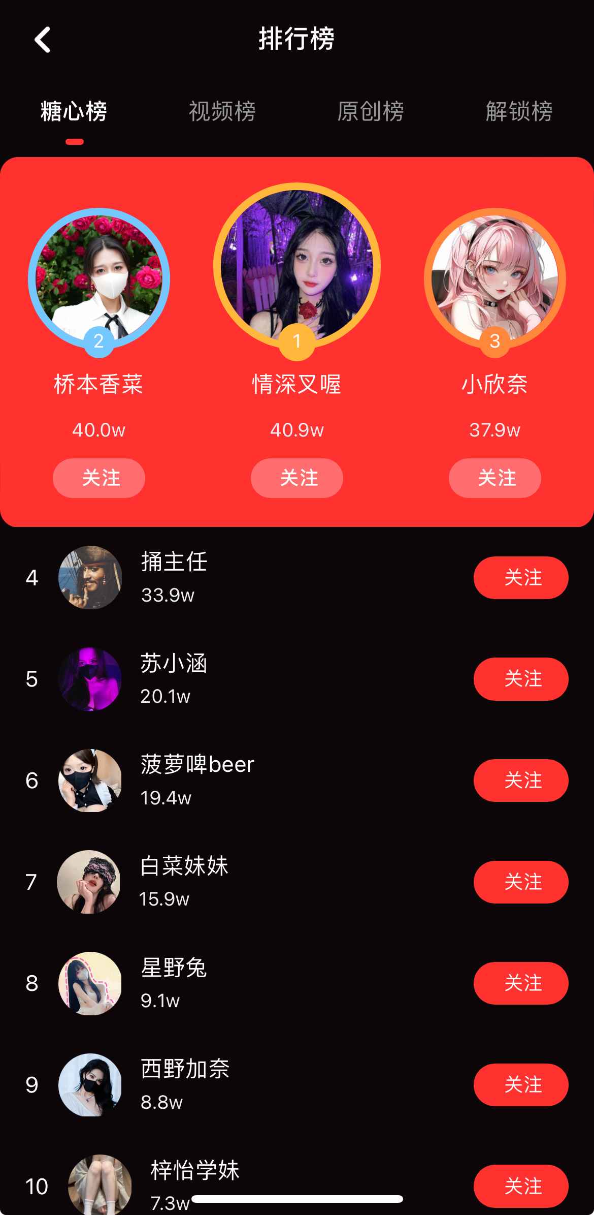 糖心Vlog排行榜专区